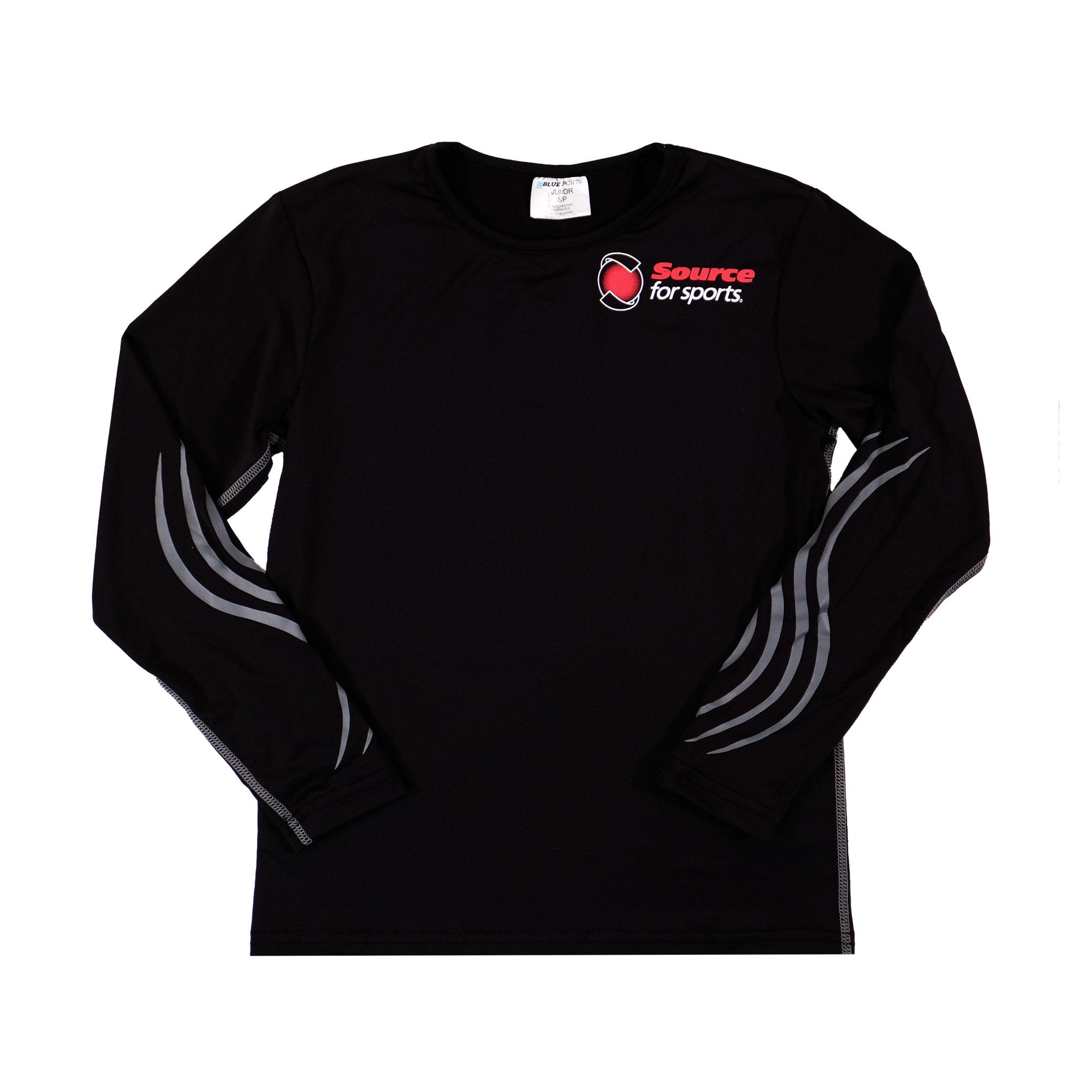 Blue Sports Compression Long Sleeve Youth Shirt