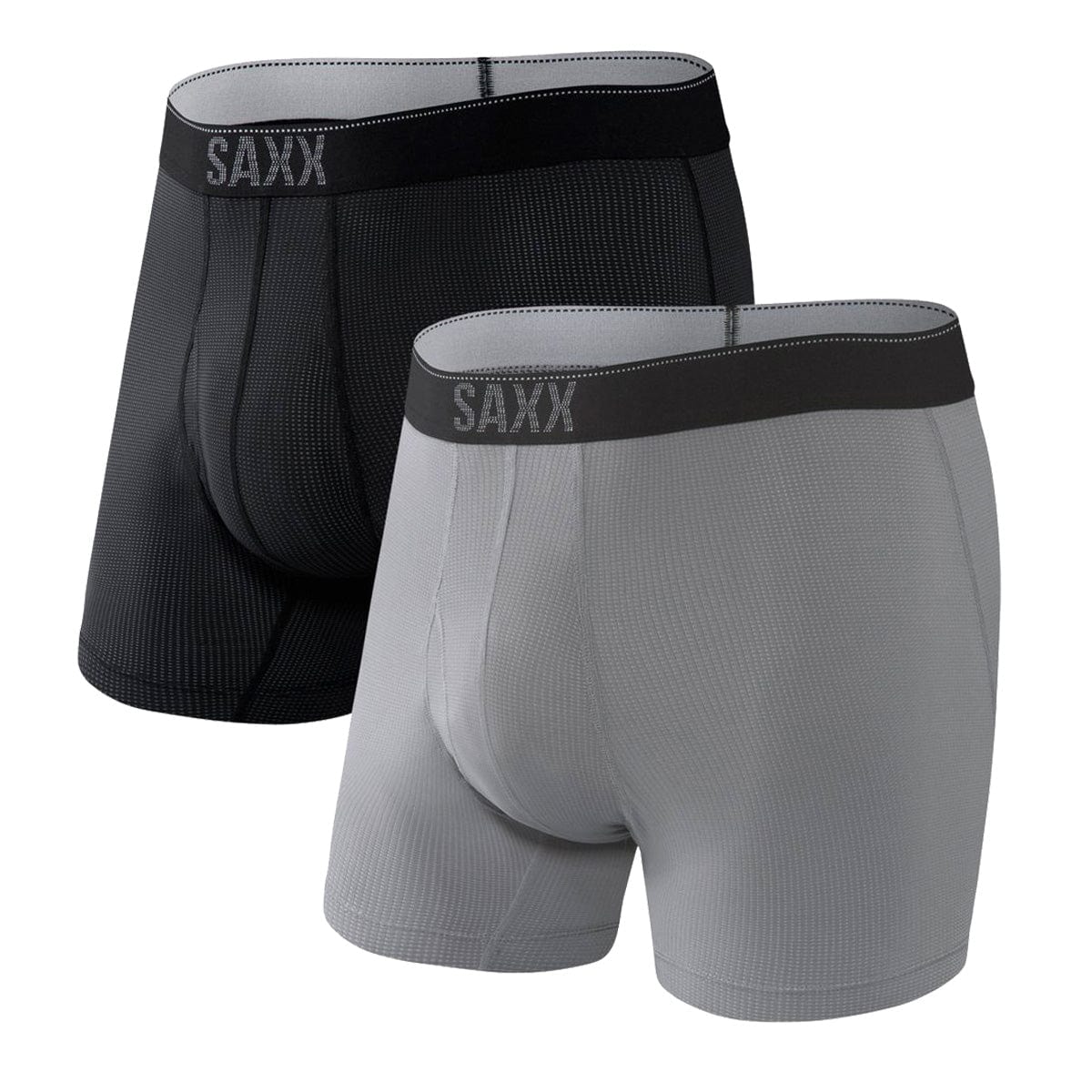 Saxx Quest Boxers - Black / Dark Charcoal (2 Pack)