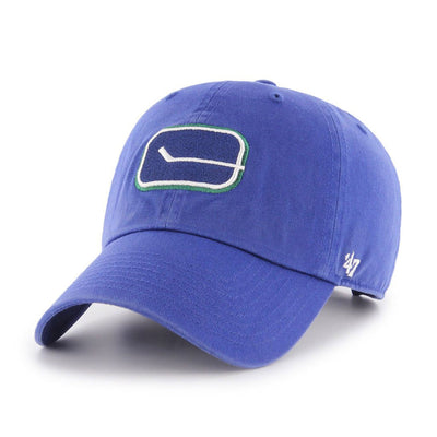 Vancouver Canucks Stick Logo 47 Brand NHL Clean Up Adjustable Hat - The Hockey Shop Source For Sports