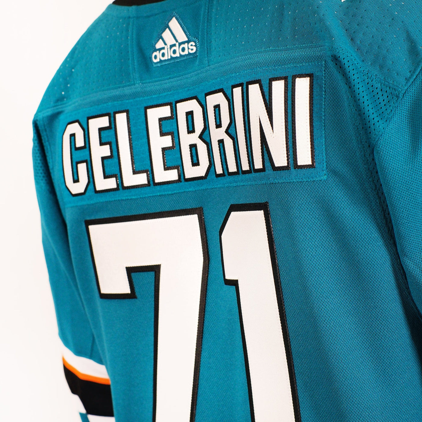 Adidas PrimeGreen Senior Jersey - San Jose Sharks Home - Macklin Celebrini - TheHockeyShop.com