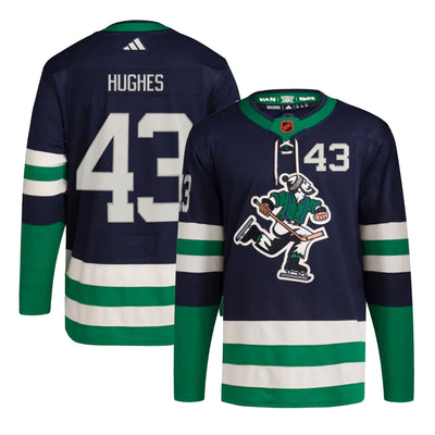 Vancouver Canucks Adidas PrimeGreen Reverse Retro Senior Jersey - Quinn Hughes - The Hockey Shop Source For Sports