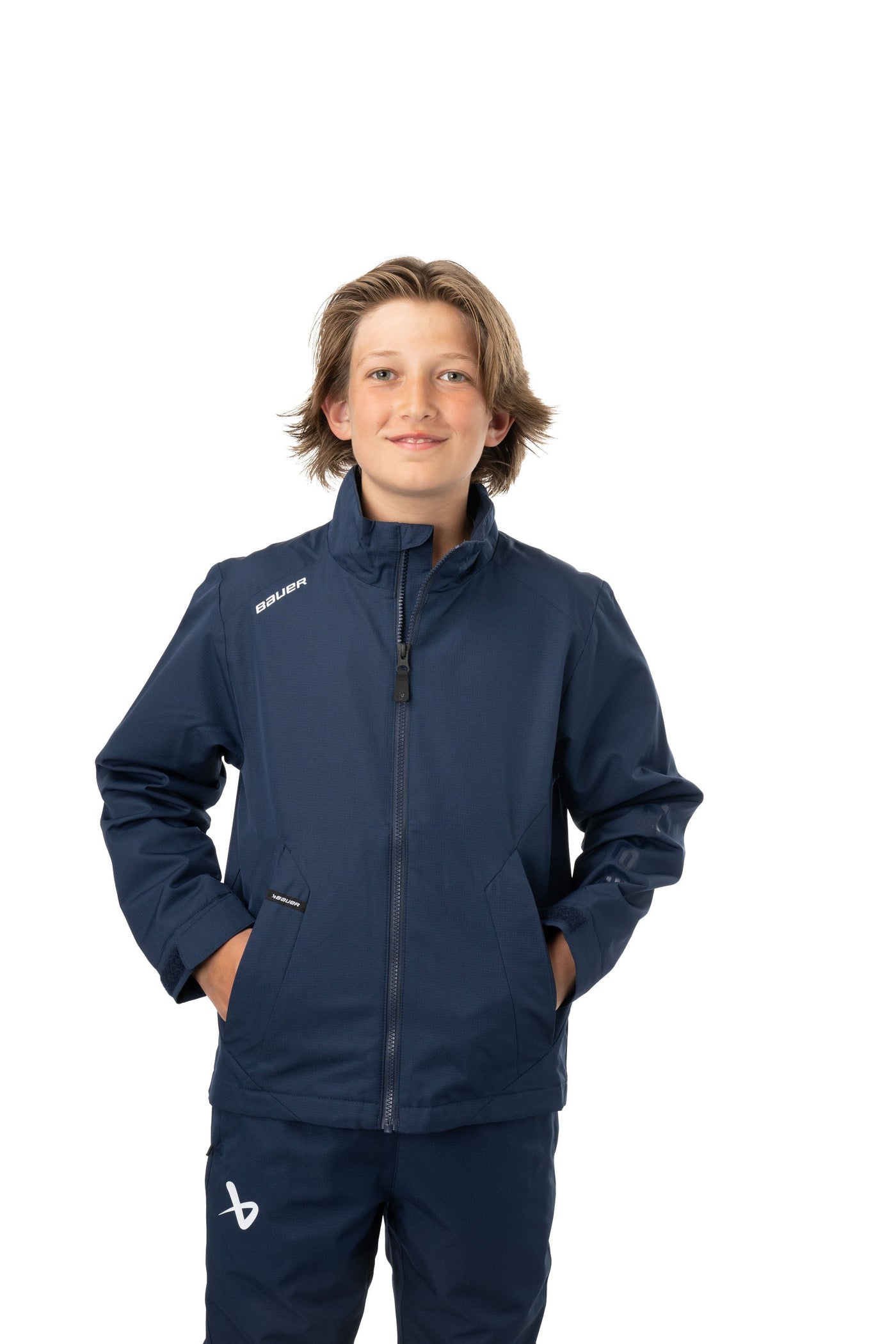 Bauer Team Lightweight Junior Jacket - Navy - TheHockeyShop.com