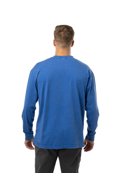 Bauer Acid Wash Longsleeve Shirt Senior - Blue - TheHockeyShop.com