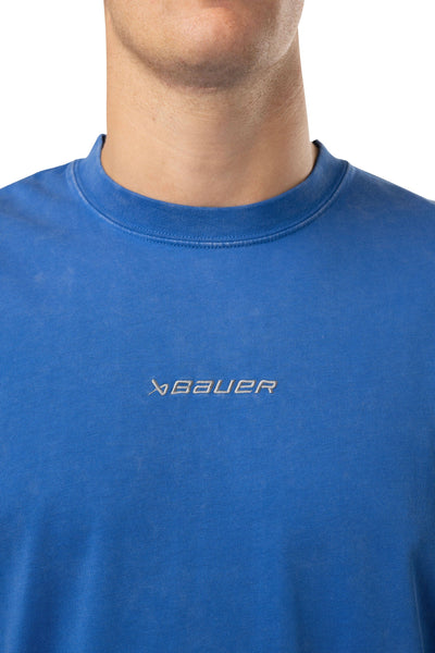 Bauer Acid Wash Longsleeve Shirt Senior - Blue - TheHockeyShop.com