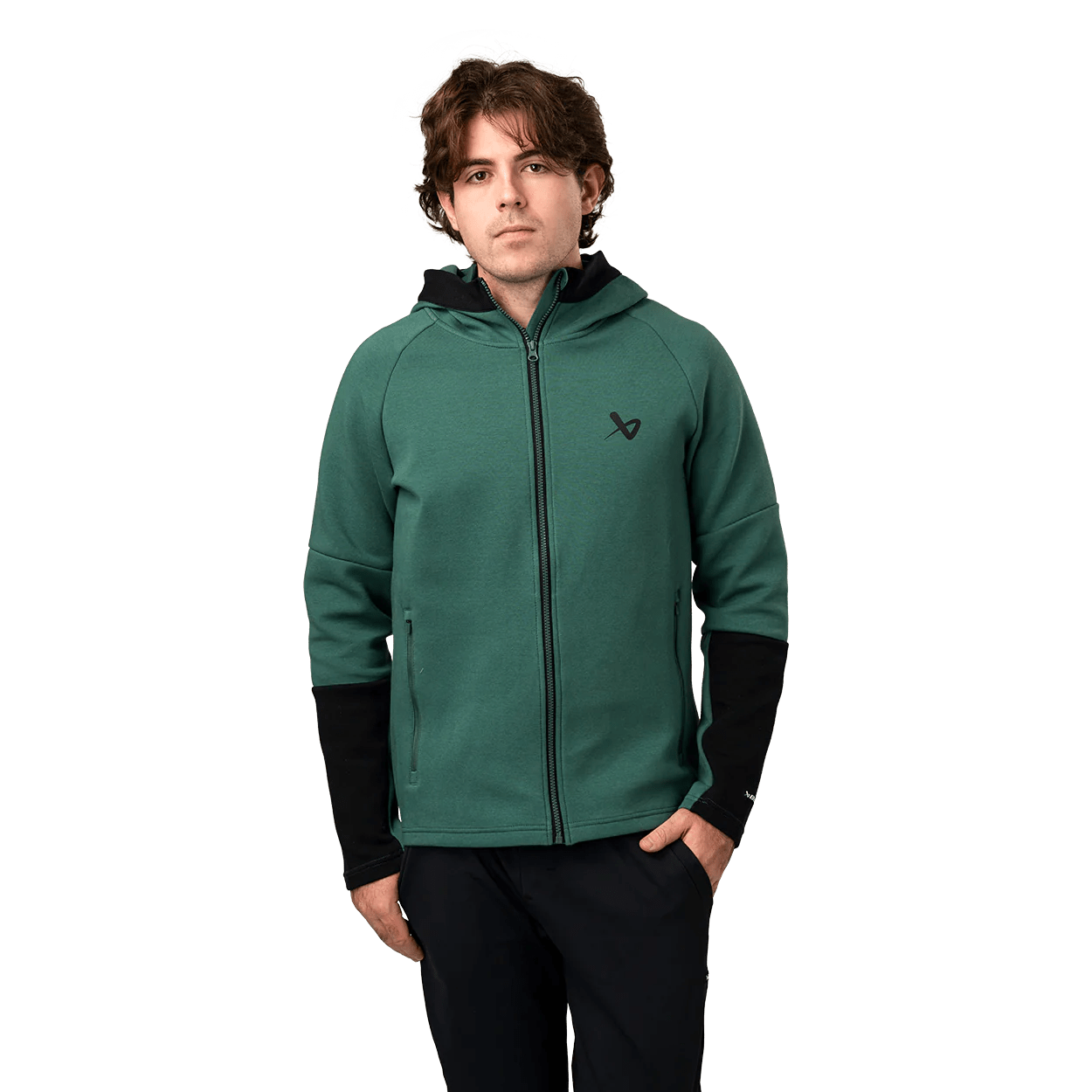 Bauer FLC Colour Block Full Zip - Green - TheHockeyShop.com