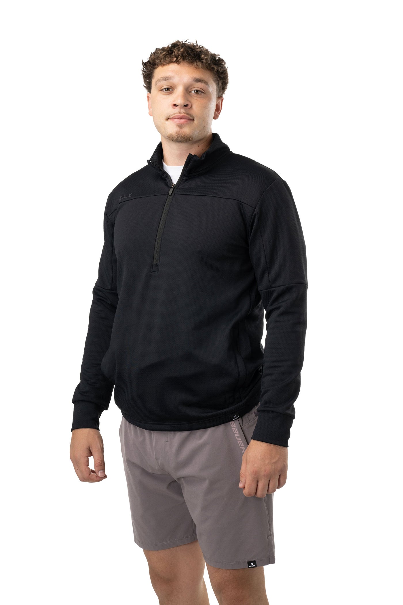 Bauer FLC Core 1/4 Zip Hoody - Black - TheHockeyShop.com