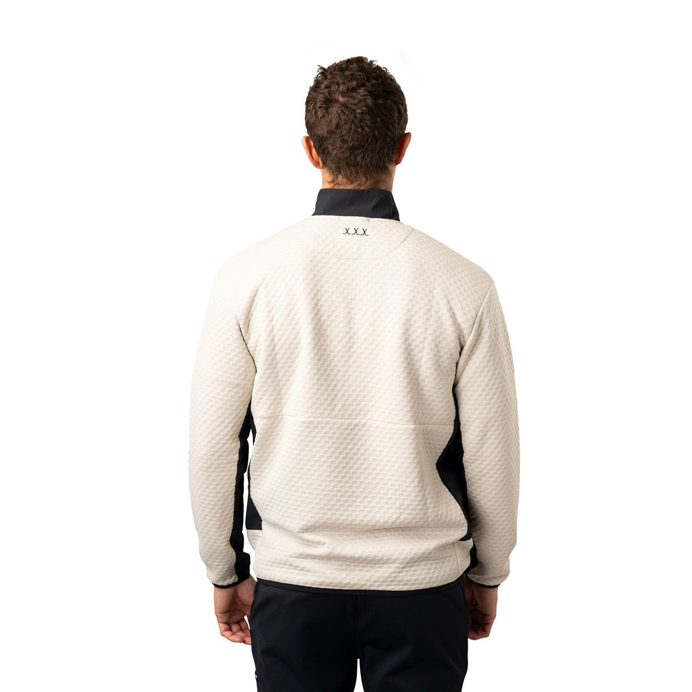 Bauer FLC Textured 1/2 Zip Mens Hoody - Beige - TheHockeyShop.com