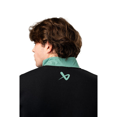 Bauer Knit Mix Half Zip - Black/Teal - TheHockeyShop.com