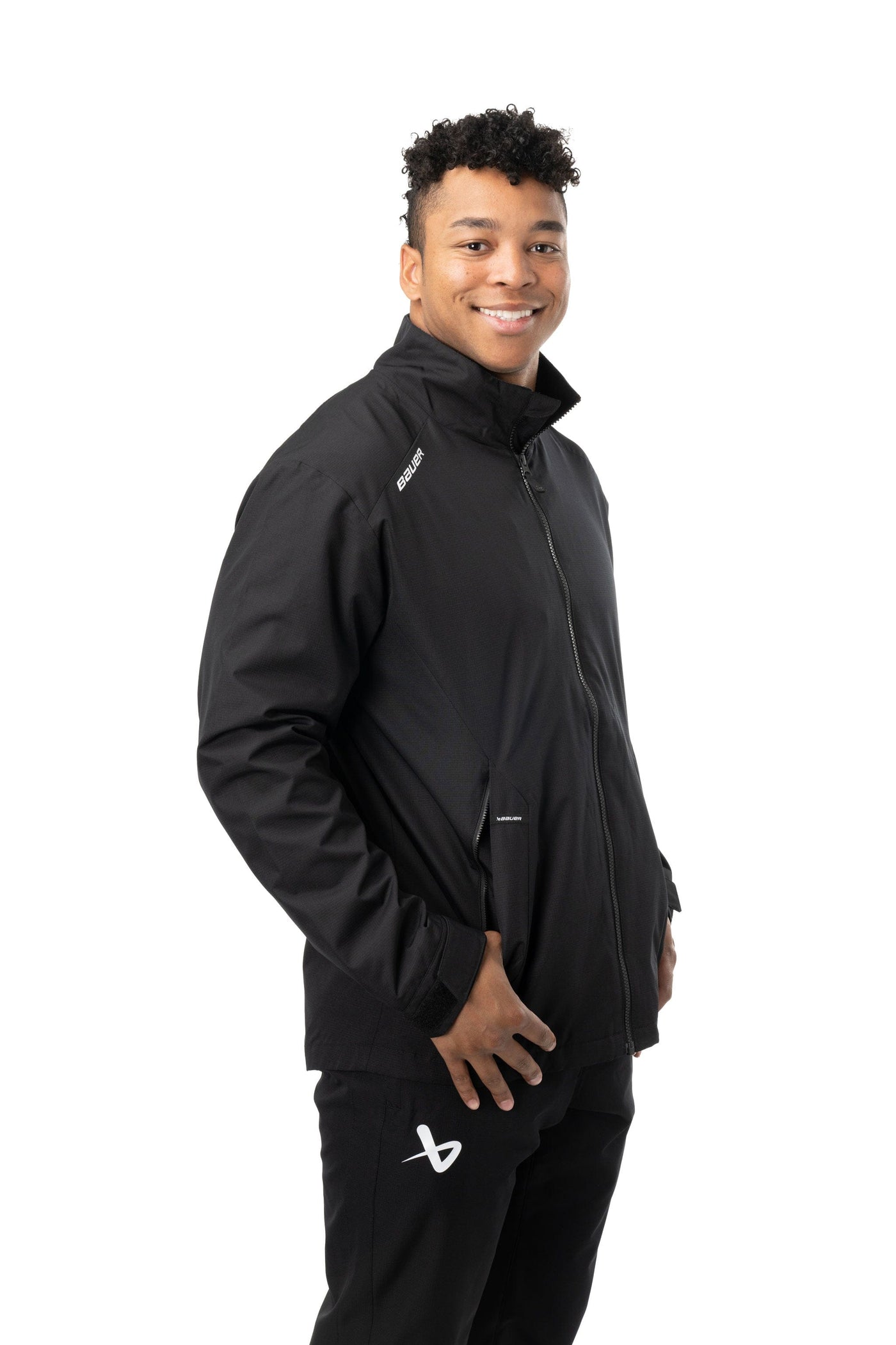 Bauer Team Lightweight Senior Jacket - Black - TheHockeyShop.com