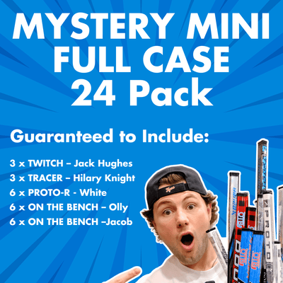 FULL CASE - Bauer Mystery Mini Hockey Sticks - 24 Pack - TheHockeyShop.com, bulk mystery minis bauer