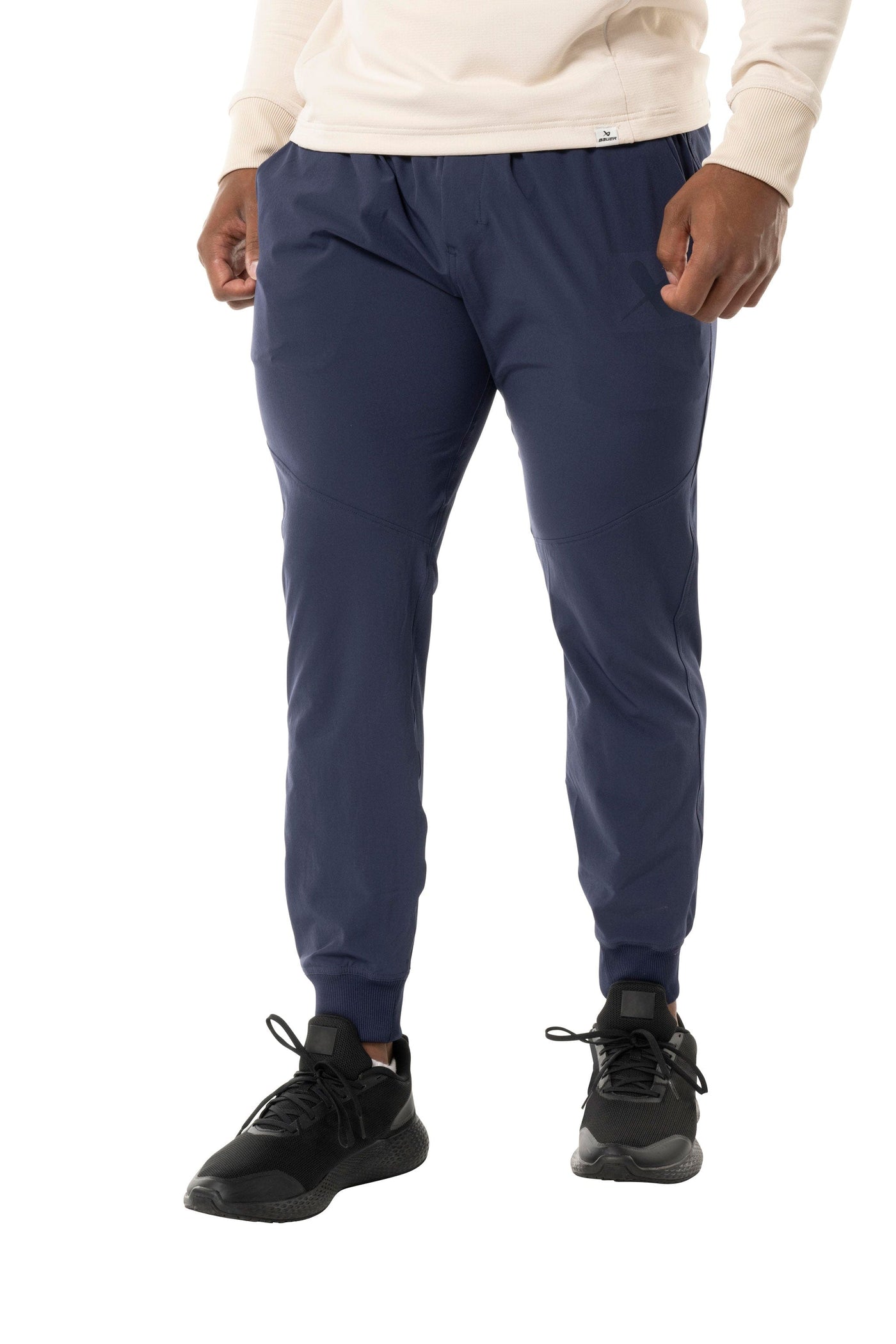 Bauer FLC Stretch Mens Jogger Pants - Navy - The Hockey Shop Source For Sports