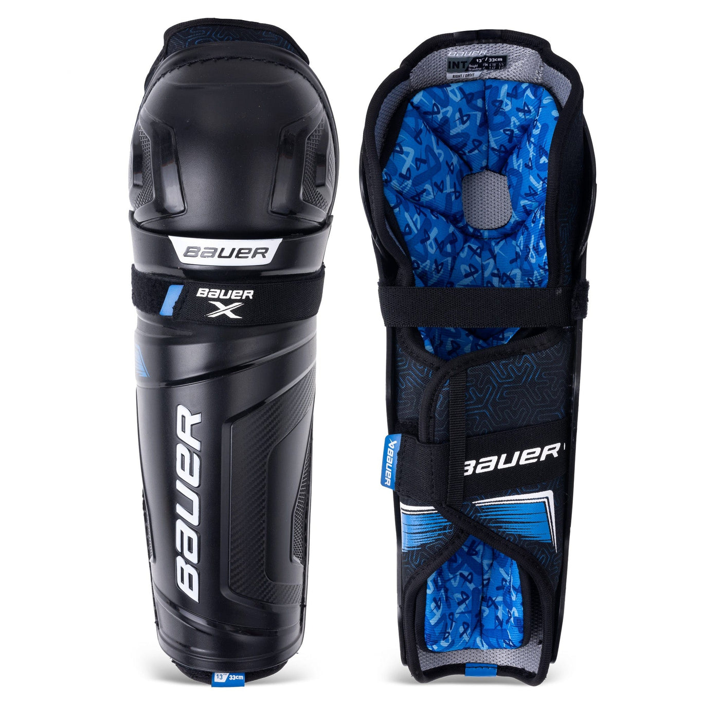 Bauer X Series Intermediate Hockey Shin Guards - TheHockeyShop.com