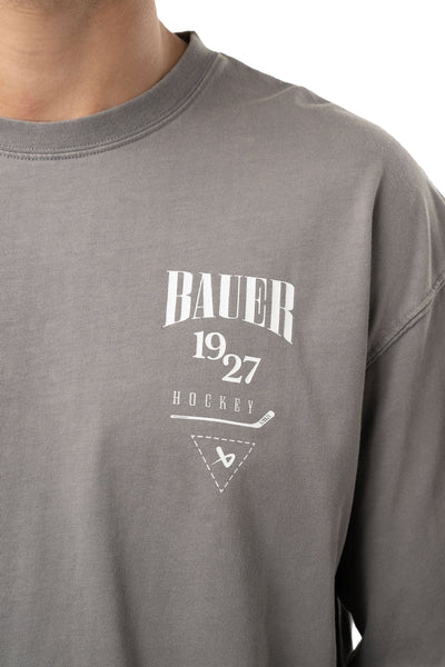 Bauer Acid Wash Longsleeve Shirt Senior - Grey - TheHockeyShop.com