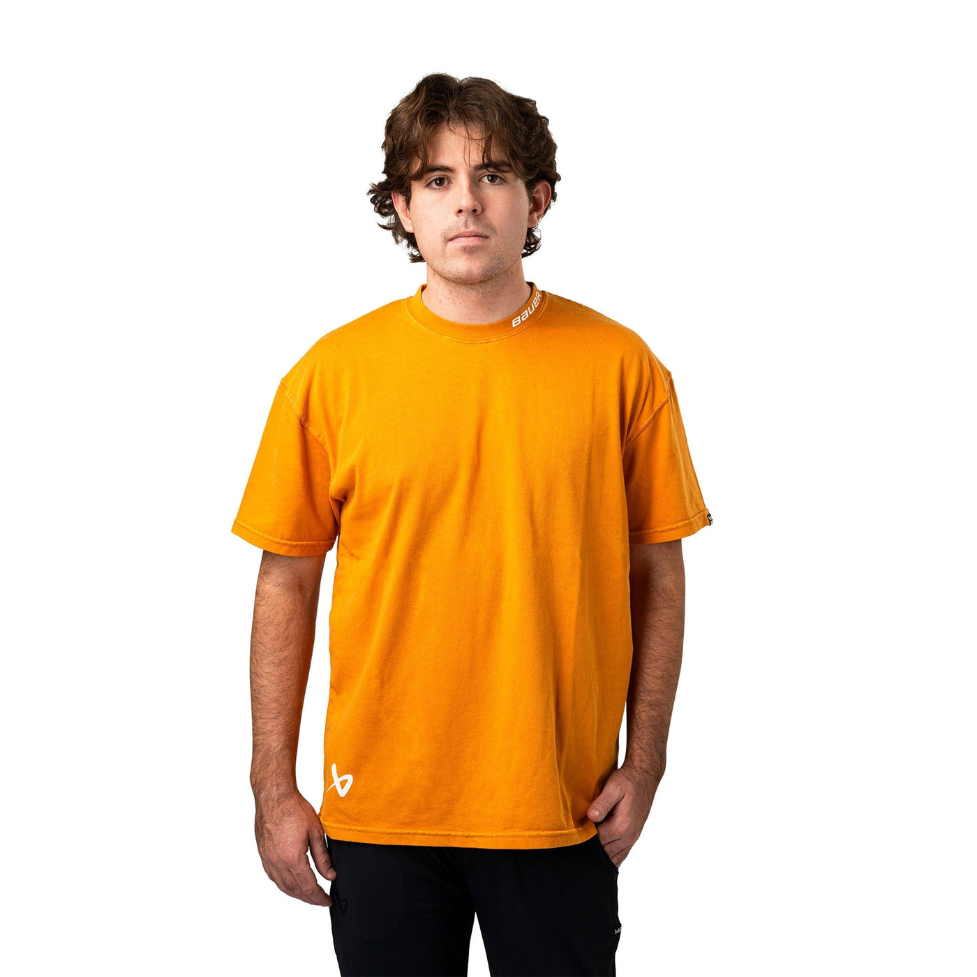 Bauer Acid Wash Retro Shirt - Orange - TheHockeyShop.com