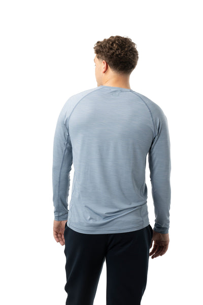 Bauer First Line Collection Long Sleeve Tech Tee Senior - Blue - TheHockeyShop.com