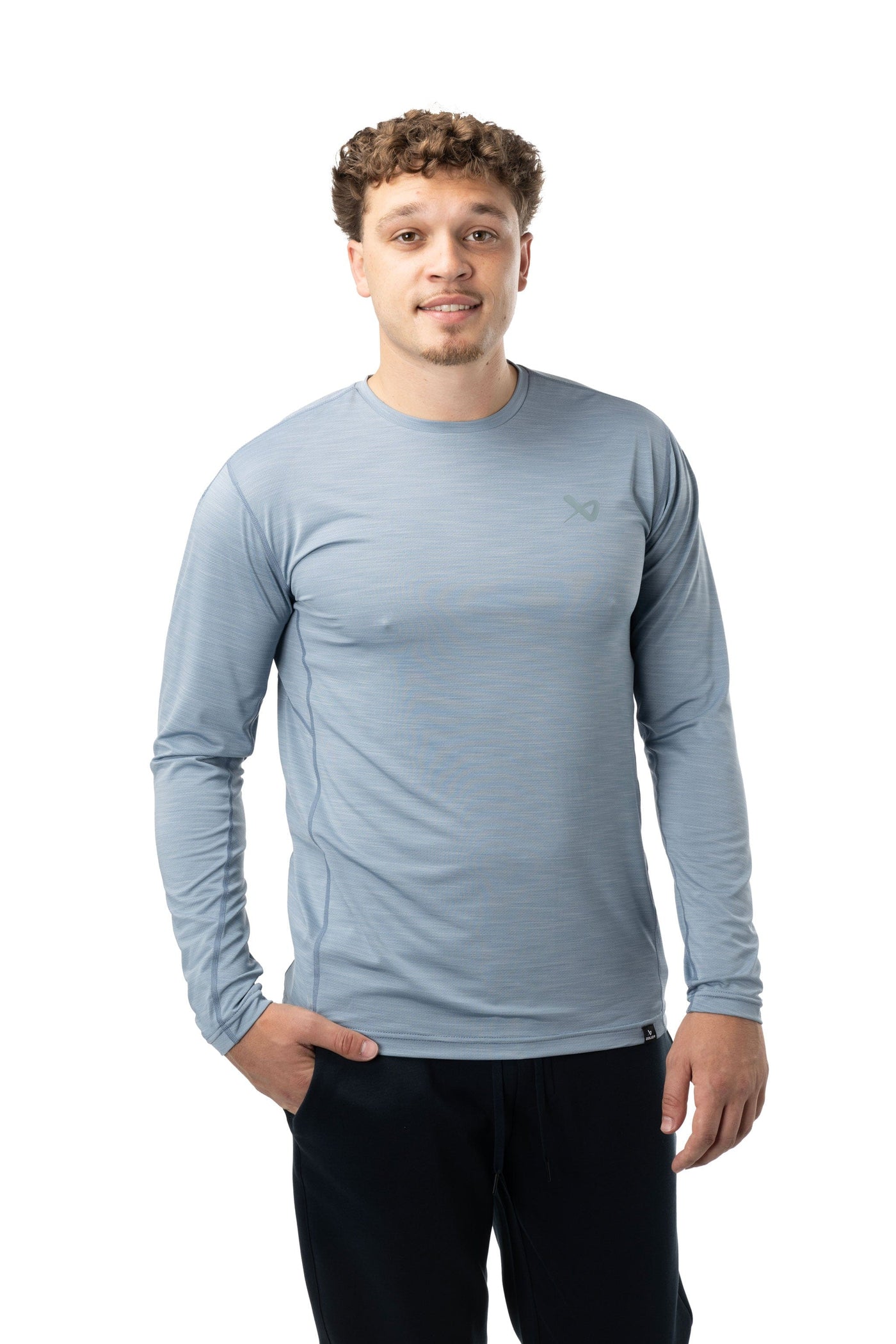 Bauer First Line Collection Long Sleeve Tech Tee Senior - Blue - TheHockeyShop.com