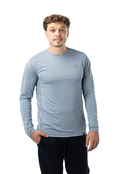 Bauer First Line Collection Long Sleeve Tech Tee Senior - Blue - TheHockeyShop.com