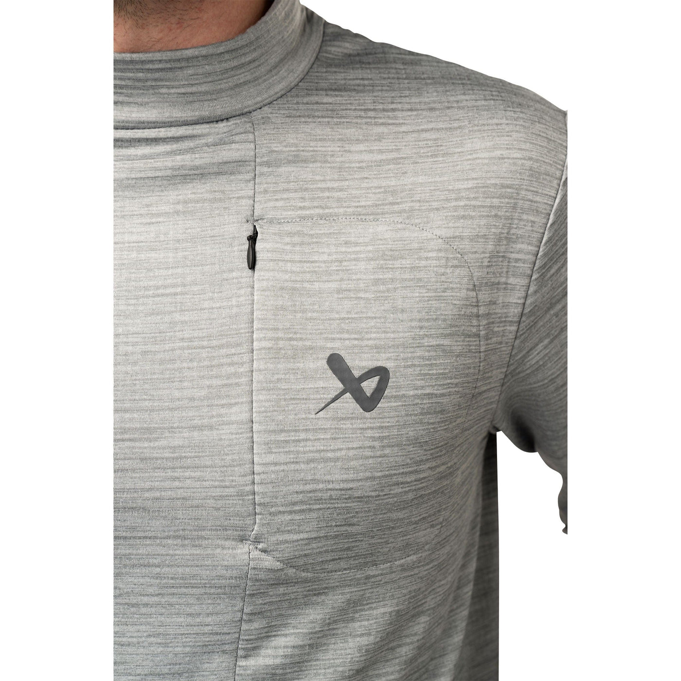 Bauer FLC Mock Neck Long Sleeve - Heather Grey - TheHockeyShop.com