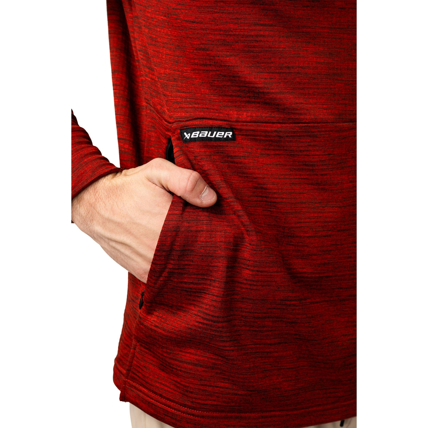 Bauer FLC Mock Neck Long Sleeve - Red - TheHockeyShop.com