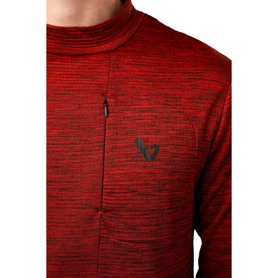 Bauer FLC Mock Neck Long Sleeve - Red - TheHockeyShop.com