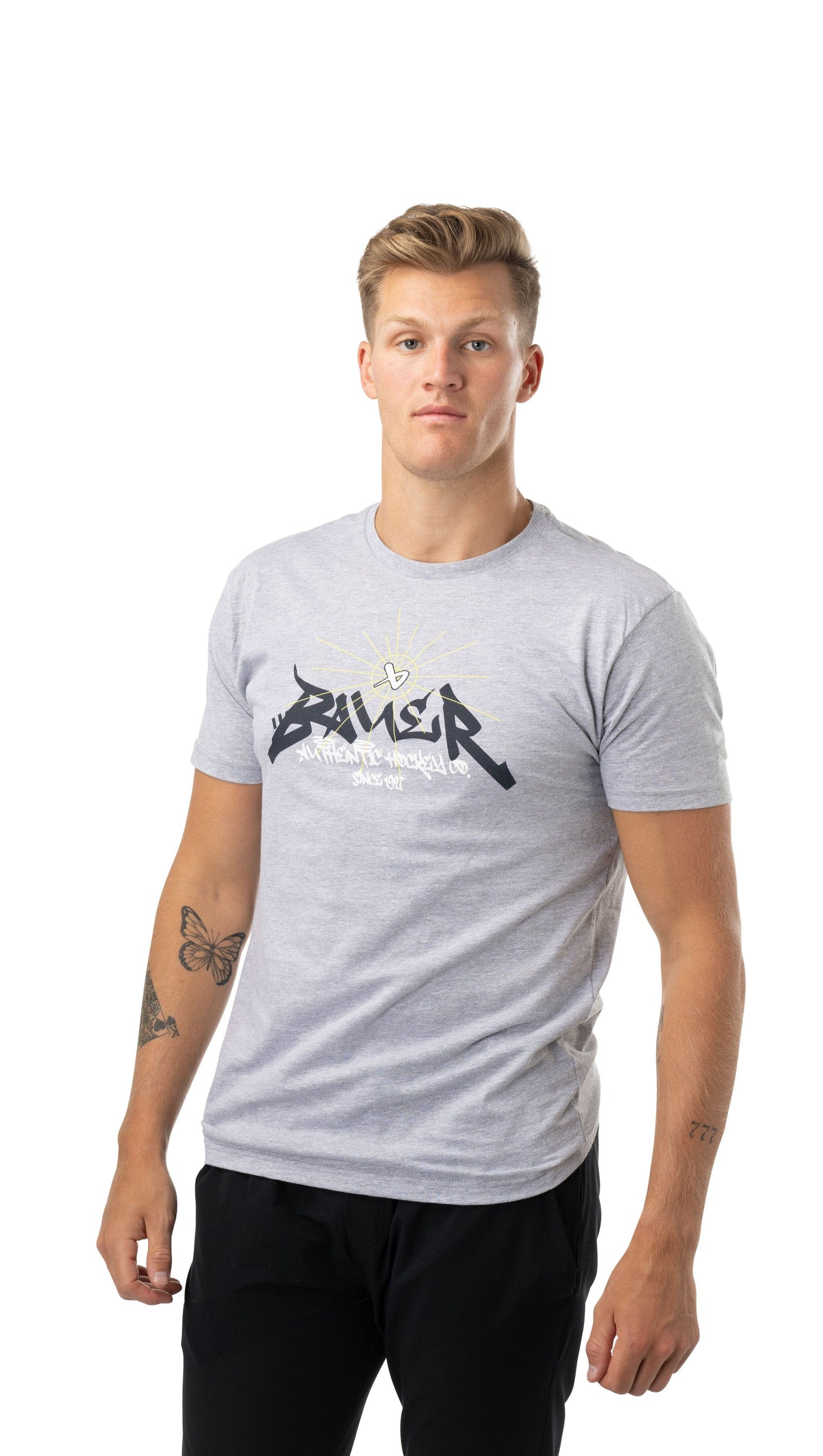 Bauer ST. Hockey Shortsleeve Shirt - Light Grey - TheHockeyShop.com