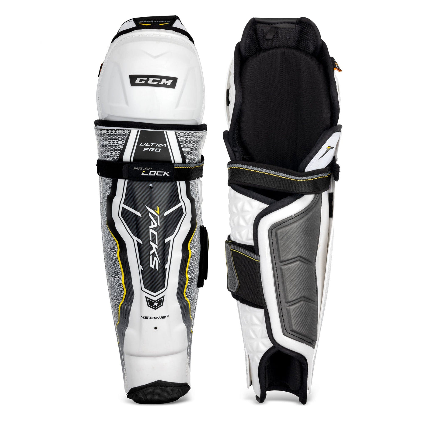 CCM Super Tacks Pro Senior Hockey Shin Guards 18" - TheHockeyShop.com