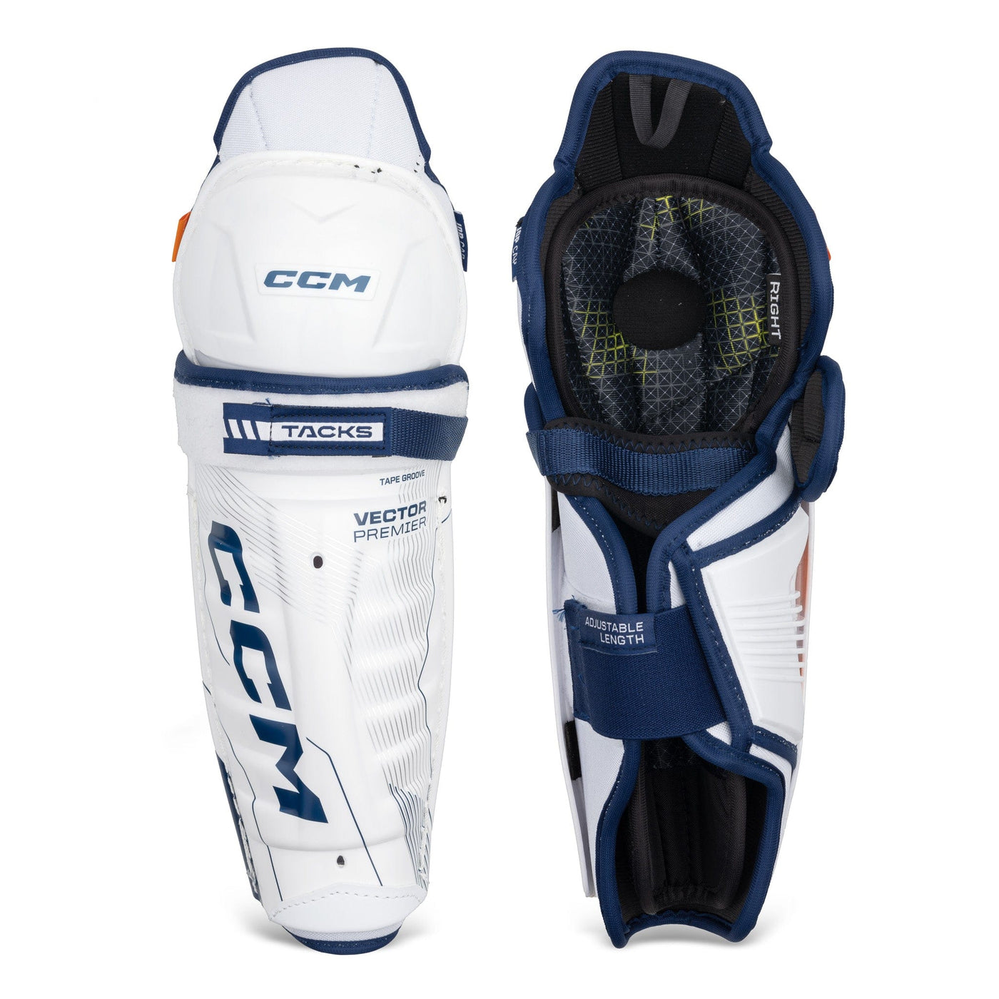 CCM Tacks Vector Premier Junior Hockey Shin Guards - 2024 - TheHockeyShop.com