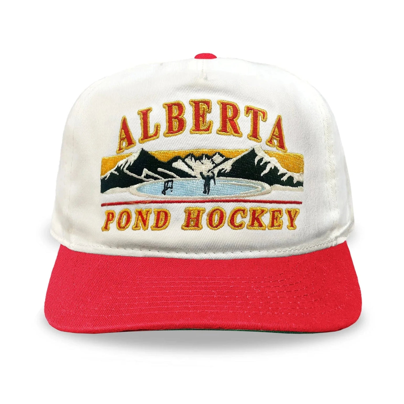 Celly Hockey Alberta Pond Hockey Snapback Hat - Cream / Red - TheHockeyShop.com