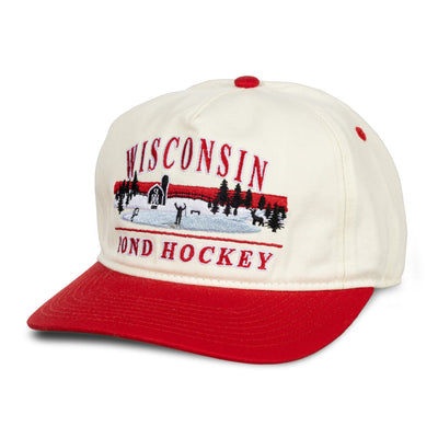 Celly Hockey Wisconsin Pond Hockey Snapback Hat - Cream - TheHockeyShop.com