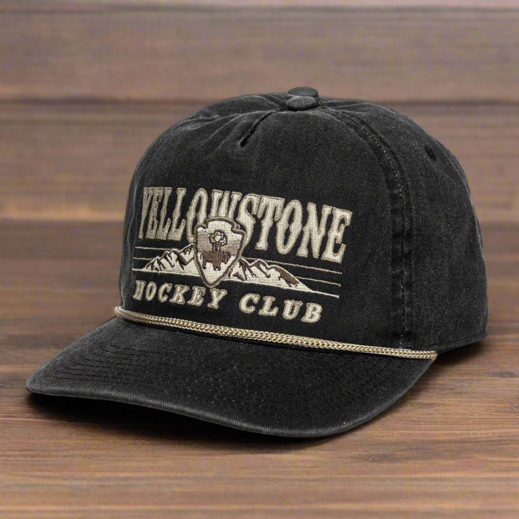 Celly Hockey Yellowstone Hockey Club Snapback Hat - Vintage Black - TheHockeyShop.com