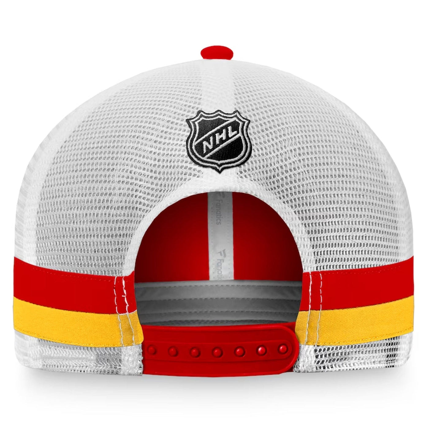 Fanatics Fundamental Structured Trucker w/Stripes Hat - Calgary Flames - TheHockeyShop.com