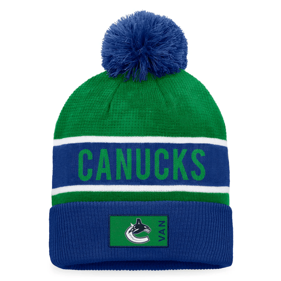 Fanatics AP Cuff Pom Toque - Vancouver Canucks Reverse Retro - The Hockey Shop Source For Sports