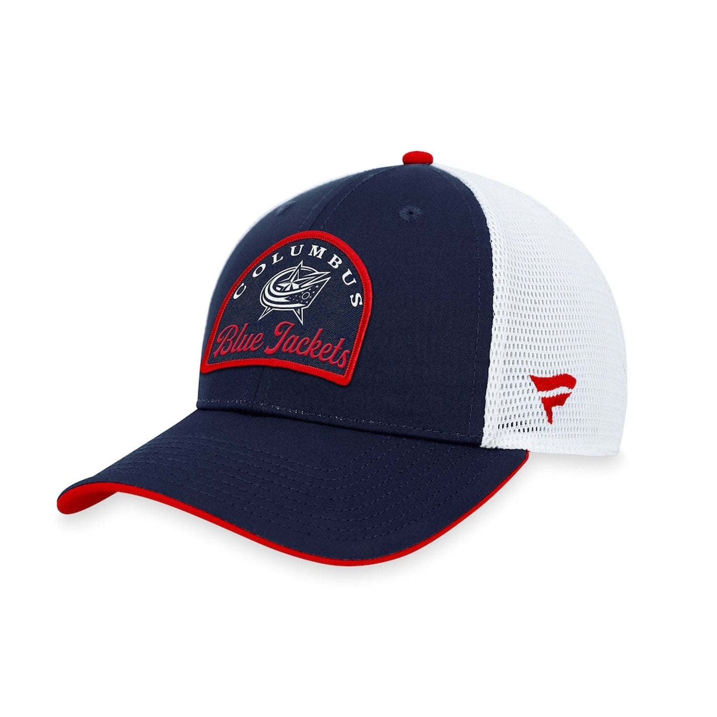 Fanatics Fundamental Structured Trucker Hat - Columbus Blue Jackets - TheHockeyShop.com