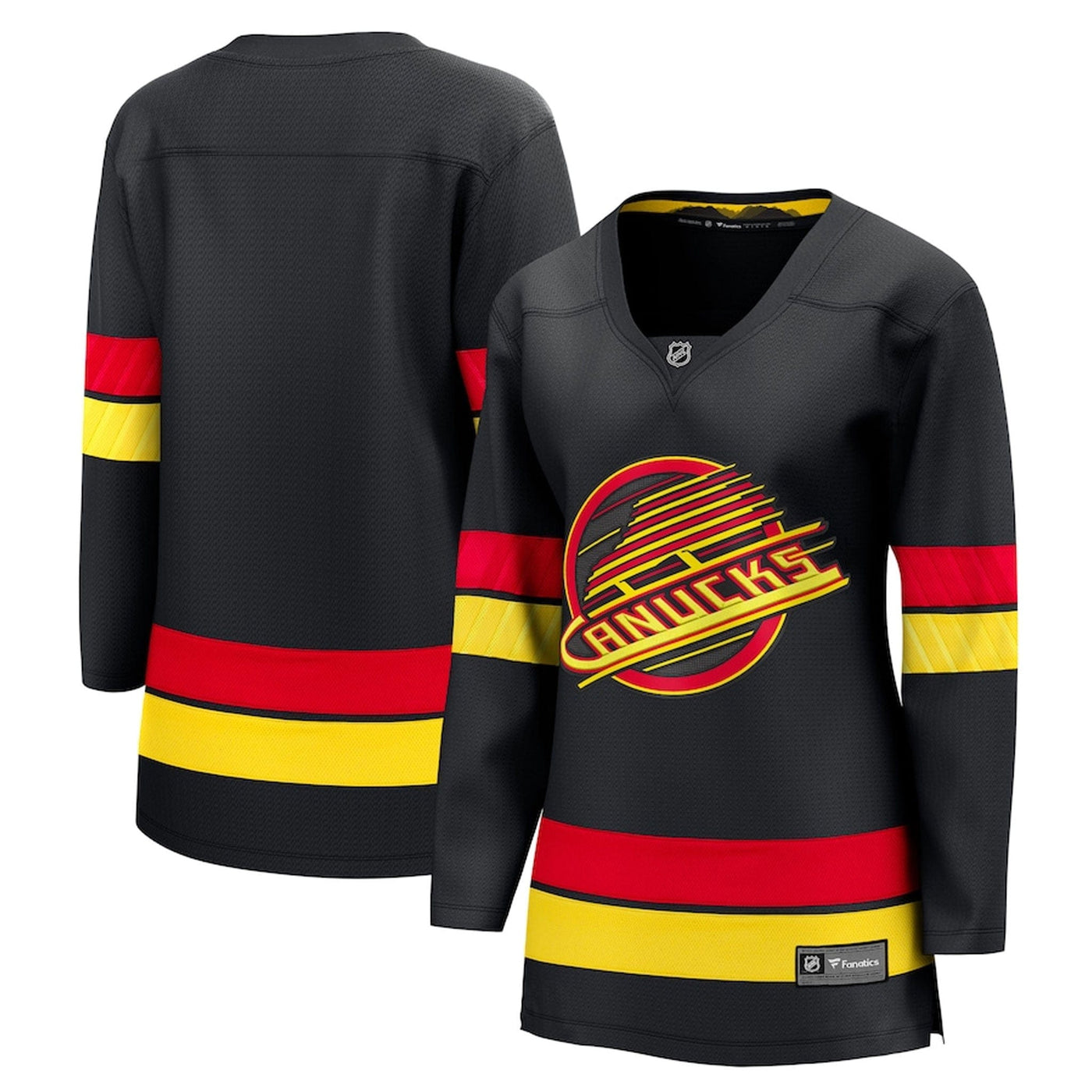 Fanatics Breakaway Womens Alternate Jersey - Vancouver Canucks Black Third Skate - TheHockeyShop.com