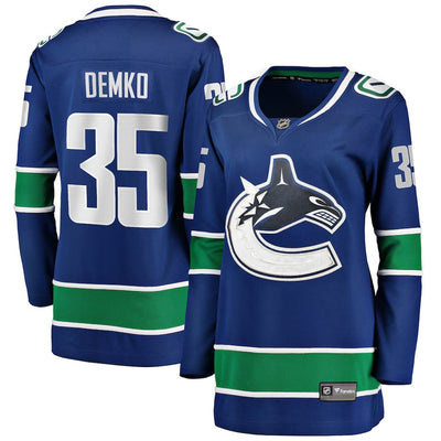 Fanatics Breakaway Womens Home Jersey - Vancouver Canucks Royal Orca - Thatcher Demko - TheHockeyShop.com