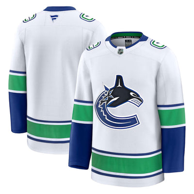 Fanatics Premium Senior Away Jersey - Vancouver Canucks White Orca - TheHockeyShop.com