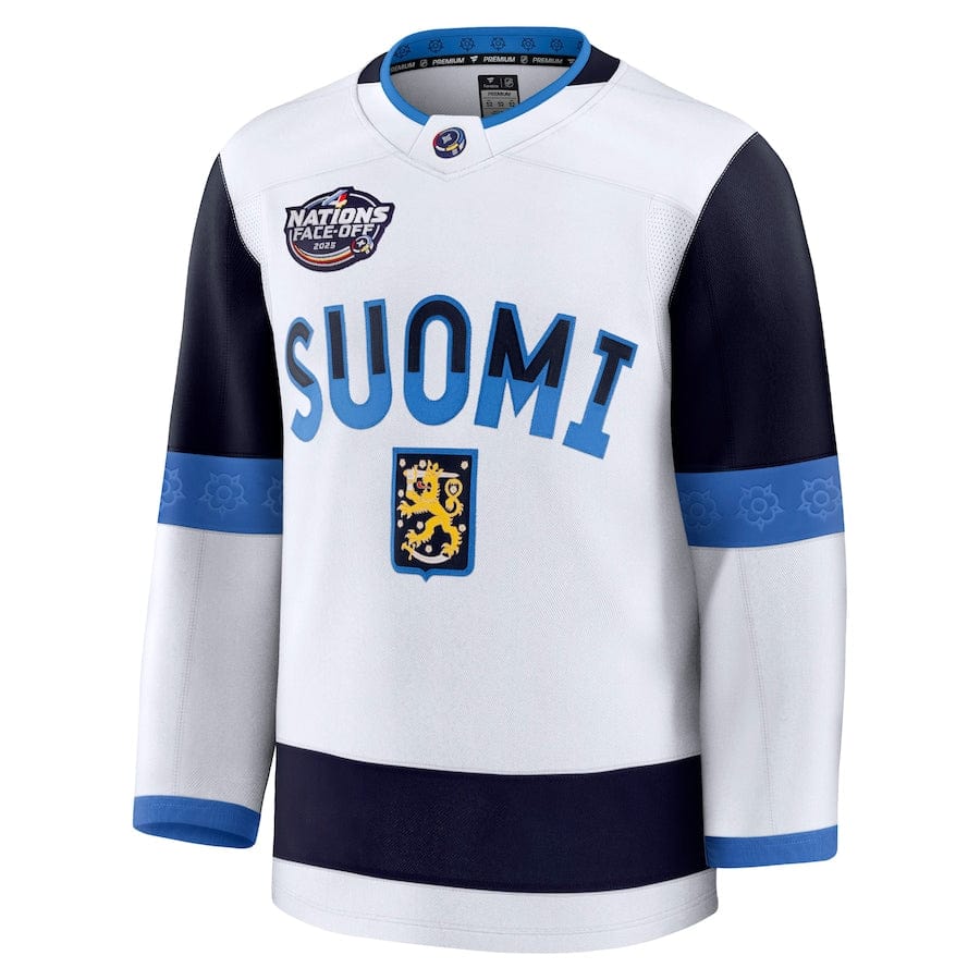 Finland Fanatics 2025 4 Nations Face-Off Premium Jersey - White - TheHockeyShop.com