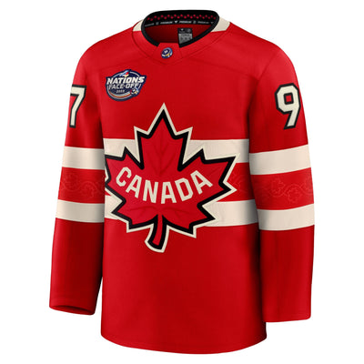 Men's Canada Connor McDavid Fanatics Red 2025 4 Nations Face-Off Premium Player Jersey - TheHockeyShop.com