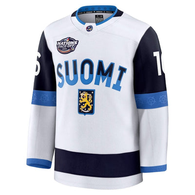 Men's Finland Aleksander Barkov Fanatics White 2025 4 Nations Face-Off Premium Jersey - TheHockeyShop.com
