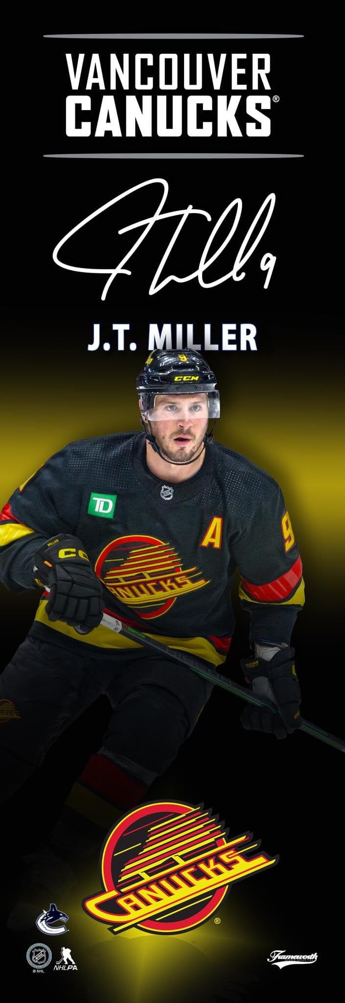 Frameworth Sports NHL Player Plaque - JT Miller Third Skate - TheHockeyShop.com