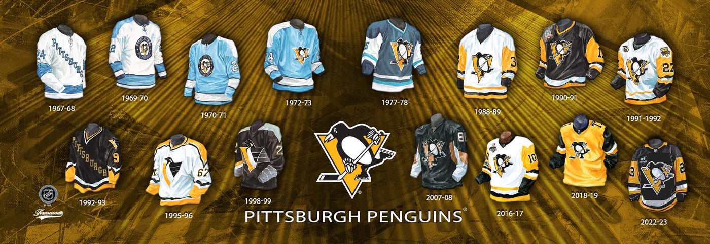 Frameworth Sports NHL Jersey Evolution Plaque - Pittsburgh Penguins - The Hockey Shop Source For Sports