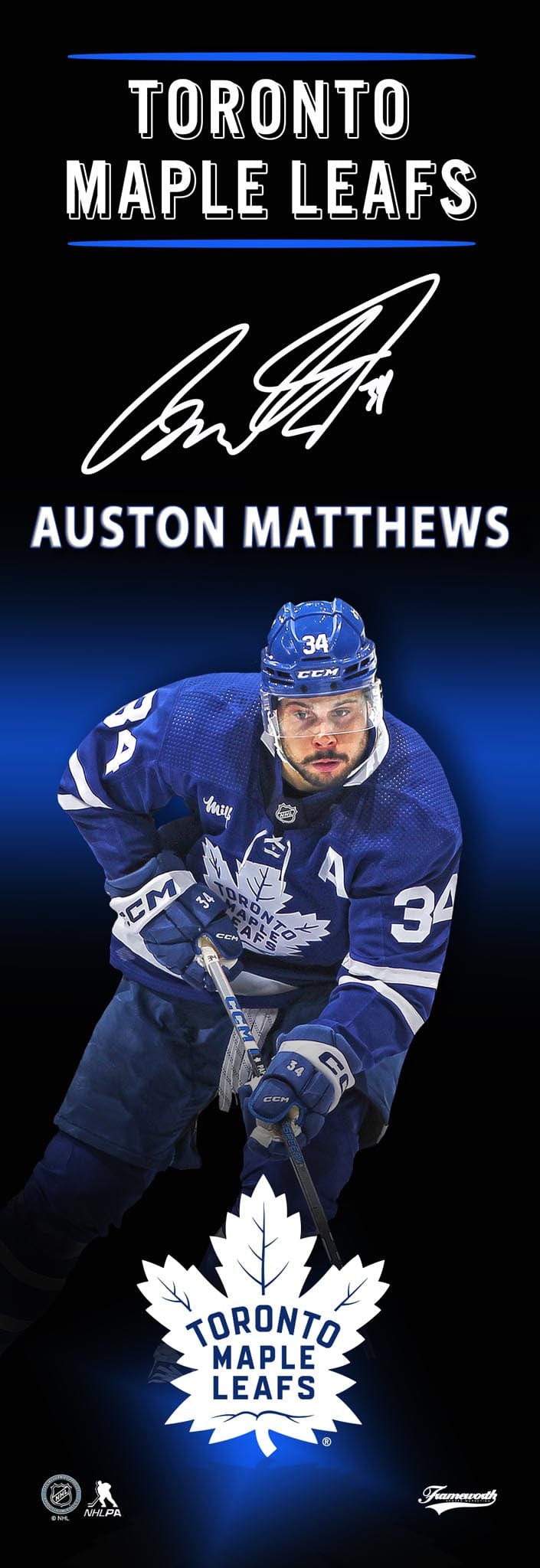 Frameworth Sports NHL Player Plaque - Auston Matthews - The Hockey Shop Source For Sports