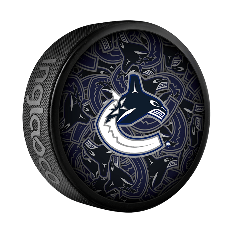 Inglasco NHL Clone Logo Hockey Puck - Vancouver Canucks - TheHockeyShop.com