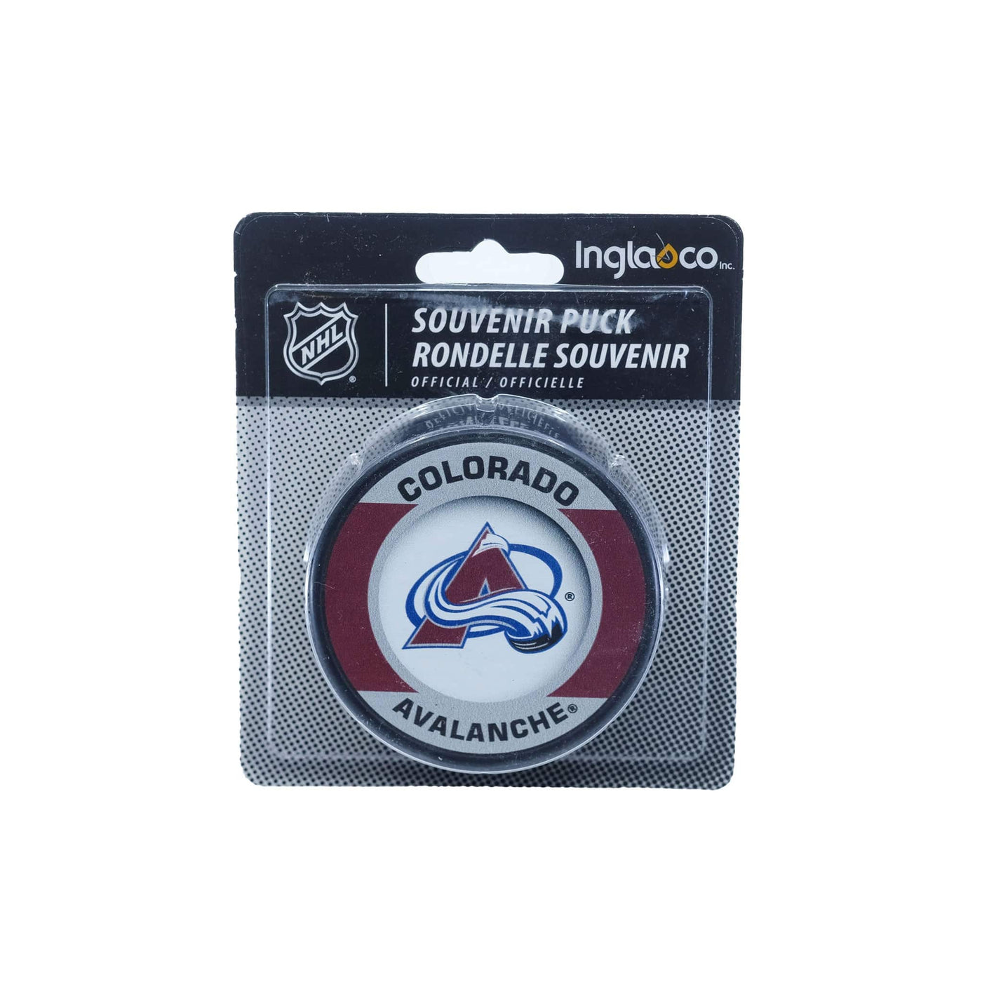 Colorado Avalanche Inglasco NHL Retro Logo Hockey Puck - The Hockey Shop Source For Sports