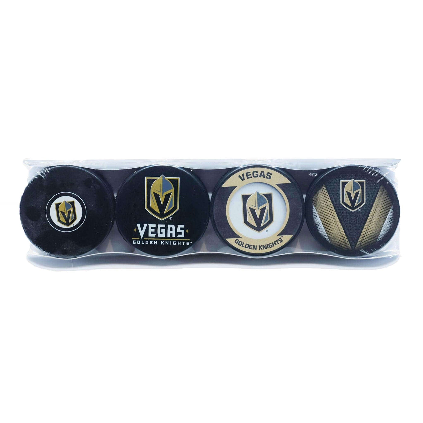 Vegas Golden Knights Inglasco NHL Logo Hockey Puck (4 Pack) - The Hockey Shop Source For Sports