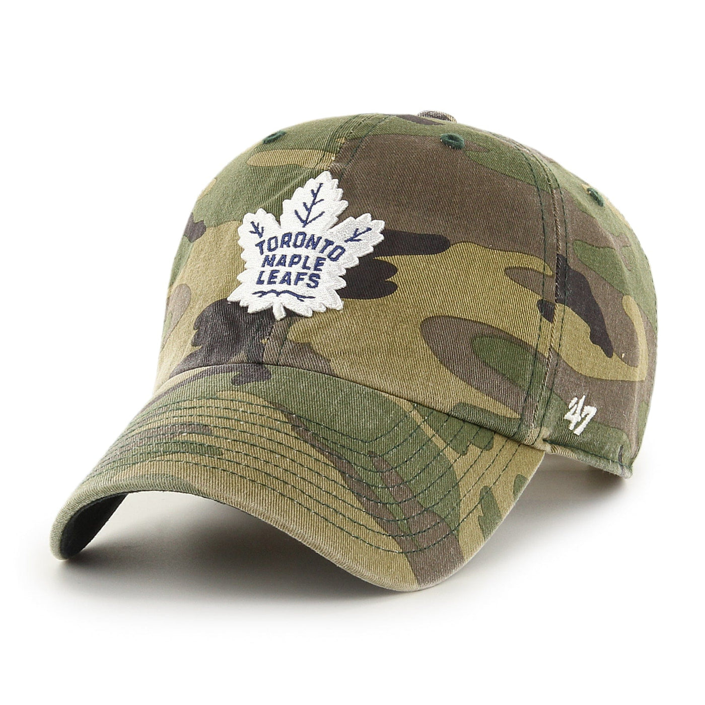47 Brand NHL Camo Clean Up Adjustable Hat - Toronto Maple Leafs