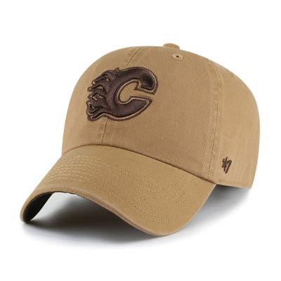 47 Brand NHL Dune Chocolate Clean Up Ballpark Hat - Calgary Flames - TheHockeyShop.com