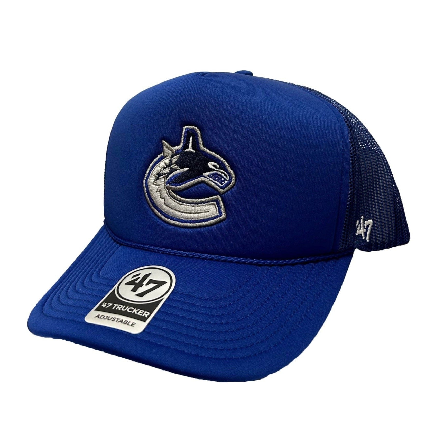 47 Brand NHL Foam Front Mesh Trucker Hat - Vancouver Canucks Orca