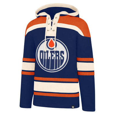 47 Brand NHL Lacer Fleece Mens Hoody - Edmonton Oilers - TheHockeyShop.com