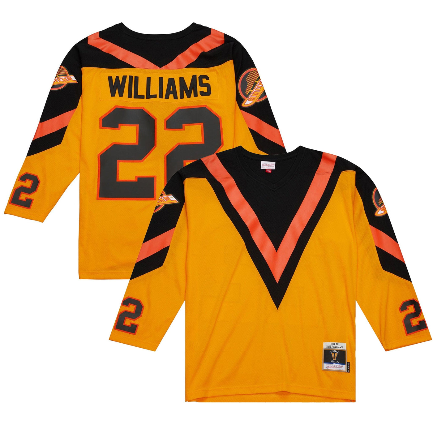 Mitchell & Ness Blue Line Vintage Senior Jersey - Vancouver Canucks Tiger Williams - TheHockeyShop.com